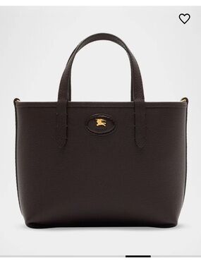 Burberry Reversible Dark Brown/Tan Check Leather Mini Tote